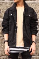  FLASHBACK17SSǿOVER SIZE BLACK Denim JKT