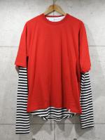 Border Layered Tee-RED-