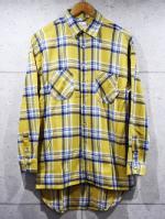 Long Check Shirts-YELLOW-