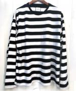 Border L/S Big Tee-WHITE-