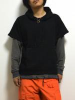 ͽ5پʡblutenblatt Layerd Sweat Parka/쥤䡼ɥåȥѡ-BLACK